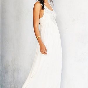 Ecote White Triton Embellished Maxi Dress